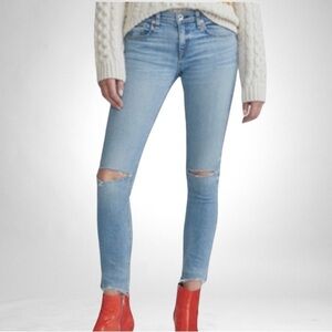 rag & bone Dre Ankle Slim Boyfriend Halsey with Holes SZ 26